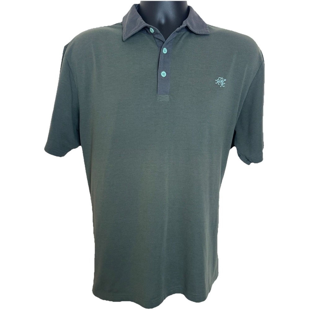 Men's Random Golf Club Polo Shirt Green RGC Performance Size Medium